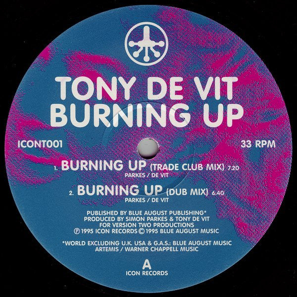 Tony De Vit : Burning Up (12")