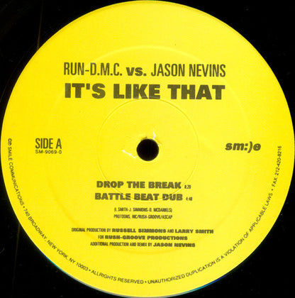 Run-DMC Vs. Jason Nevins : It's Like That (12")