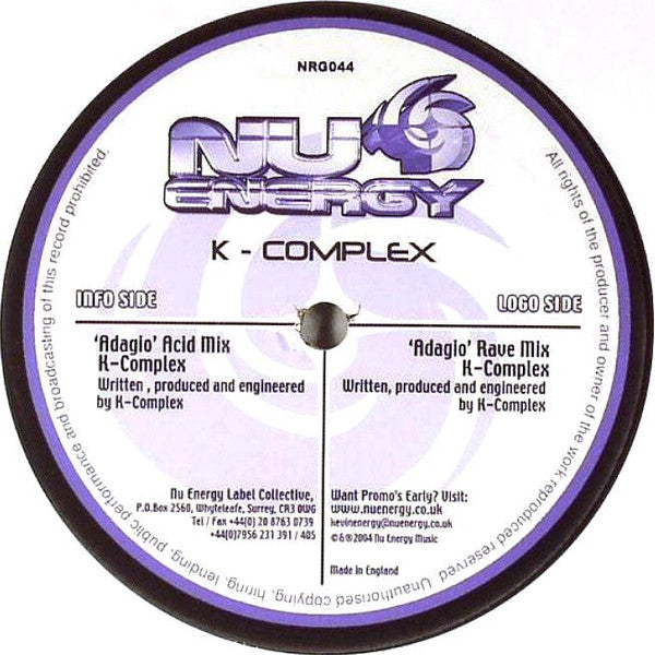 K-Complex* : Adagio (12")