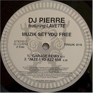 DJ Pierre Featuring Lavette : Muzik Set You Free (12")