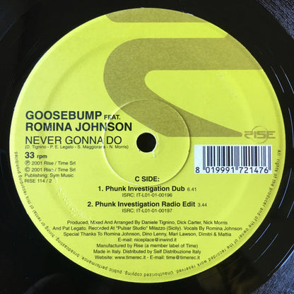 Goosebump : Never Gonna Do (2x12")