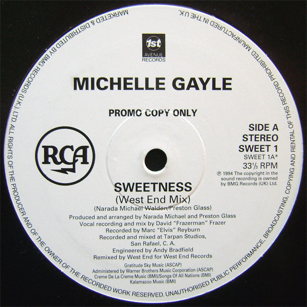 Michelle Gayle : Sweetness (12", Promo)