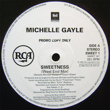 Michelle Gayle : Sweetness (12", Promo)