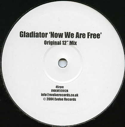 Gladiator (3) : Now We Are Free (12", S/Sided, Promo)