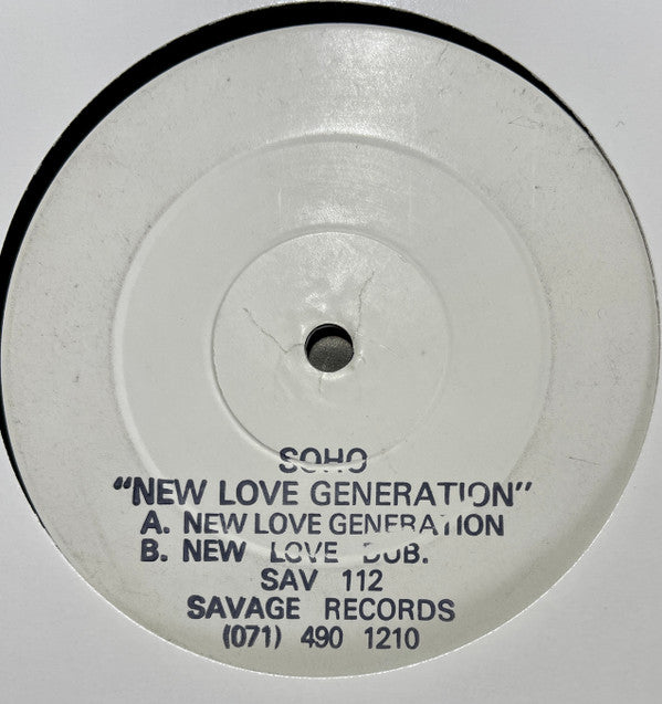 Soho (2) : New Love Generation (12", W/Lbl, Sta)