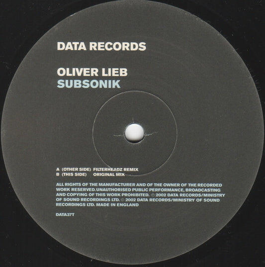 Oliver Lieb : Subsonik (12")