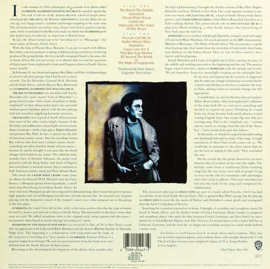 Paul Simon : Graceland (LP, Album, Emb)
