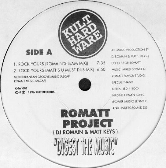 Romatt Project* : Digest The Music (12")