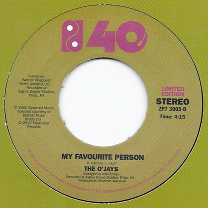 The O'Jays : To Prove I Love You / My Favourite Person (7", Single, Ltd)