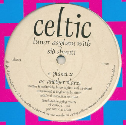 Lunar Asylum With Sid Shanti : Planet X / Another Planet (12")