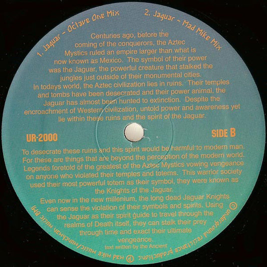 DJ Rolando a.k.a. The Aztec Mystic : Revenge Of The Jaguar - The Mixes (12", Mono)