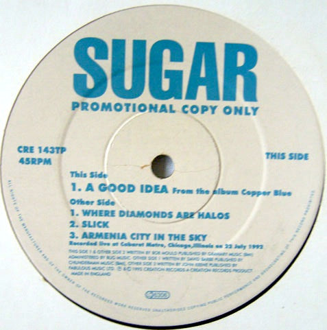Sugar (5) : A Good Idea (12", Single, Promo)