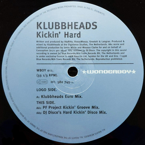 Klubbheads : Kickin' Hard (12", Single, 1/2)