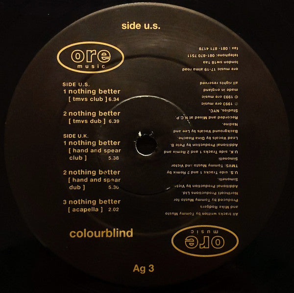 Colourblind : Nothing Better (12")