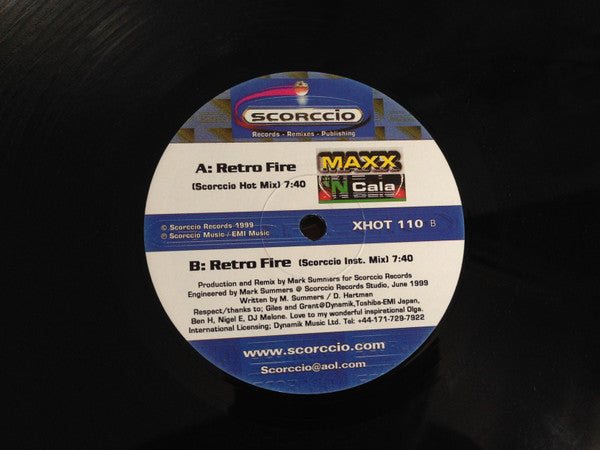 Maxx 'n Cala : Retro Fire (12", Promo)