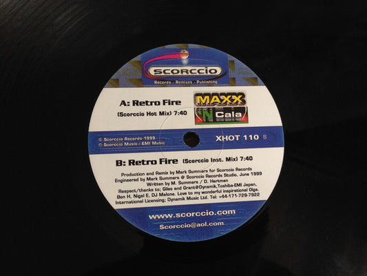 Maxx 'n Cala : Retro Fire (12", Promo)