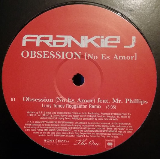 Frankie J. (3) : Obsession (No Es Amor) (12", Promo)