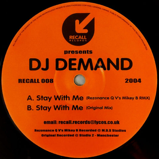 DJ Demand : Stay With Me (12")