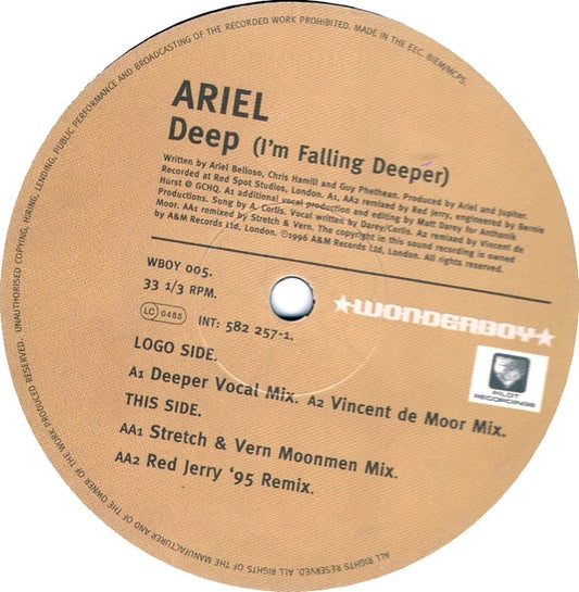 Ariel (3) : Deep (I'm Falling Deeper) (12")