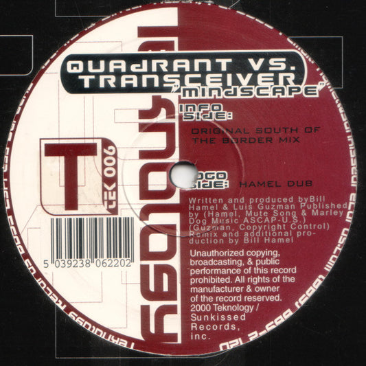 Quadrant (3) vs. Tranceiver : Mindscape (12")