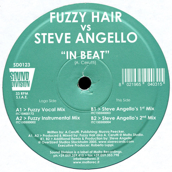 Fuzzy Hair vs Steve Angello : In Beat (12")