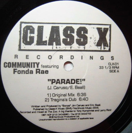 Community Featuring Fonda Rae : Parade! (12")