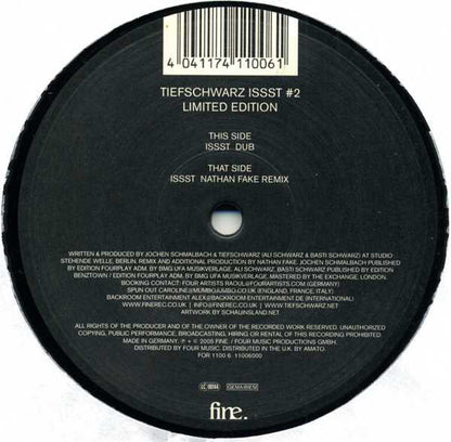 Tiefschwarz : Issst #2 (12", Ltd)
