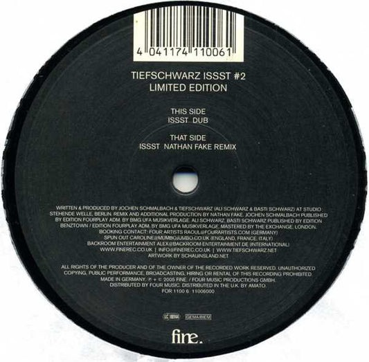 Tiefschwarz : Issst #2 (12", Ltd)