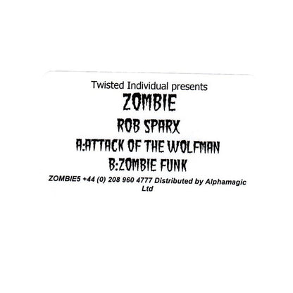 Rob Sparx : Attack Of The Wolfman / Zombie Funk (12", W/Lbl)