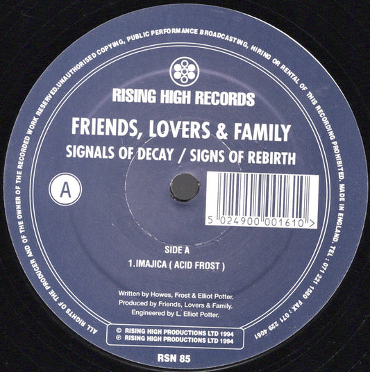 Friends, Lovers & Family : Signals Of Decay / Signs Of Rebirth (12")