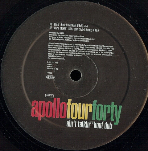 Apollo Four Forty* : Ain't Talkin' 'Bout Dub (12", Single)
