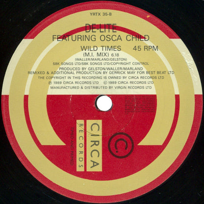 De Lite Featuring Osca Child : Wild Times (Mayday Mix / M.I.Mix) (12")
