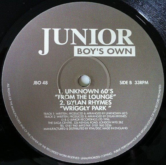 Dylan Rhymes / Unknown 60's : Naked & Ashamed / From The Lounge (12")