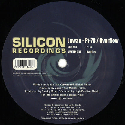 Jowan : Pt-78 / Overflow (12")