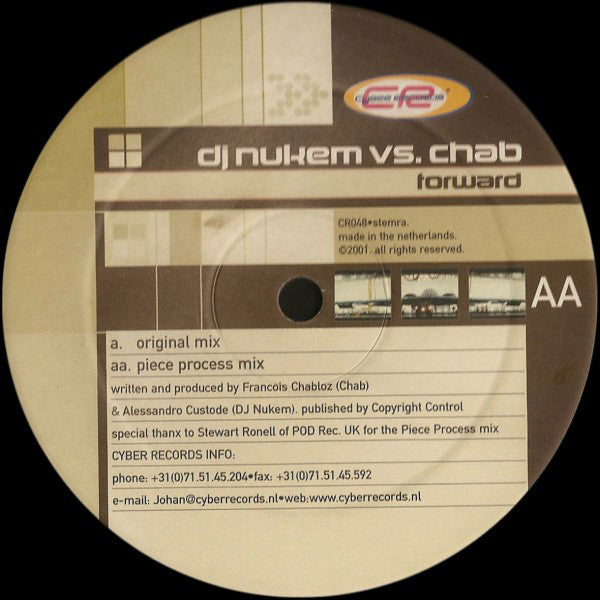 DJ Nukem Vs. Chab : Forward (12")