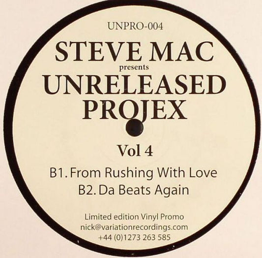 Steve Mac : Unreleased Projex Vol. 4 (12")