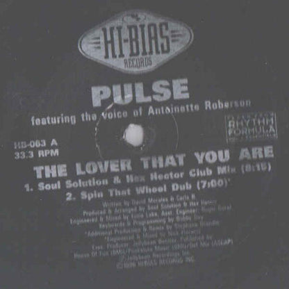Pulse (3) Featuring The Voice Of Antoinette Roberson : The Lover That You Are (12")