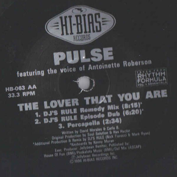 Pulse (3) Featuring The Voice Of Antoinette Roberson : The Lover That You Are (12")