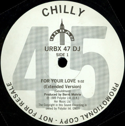 Chilly : For Your Love (12", Promo)