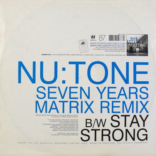 Nu:Tone : Seven Years (Matrix Remix) (12")