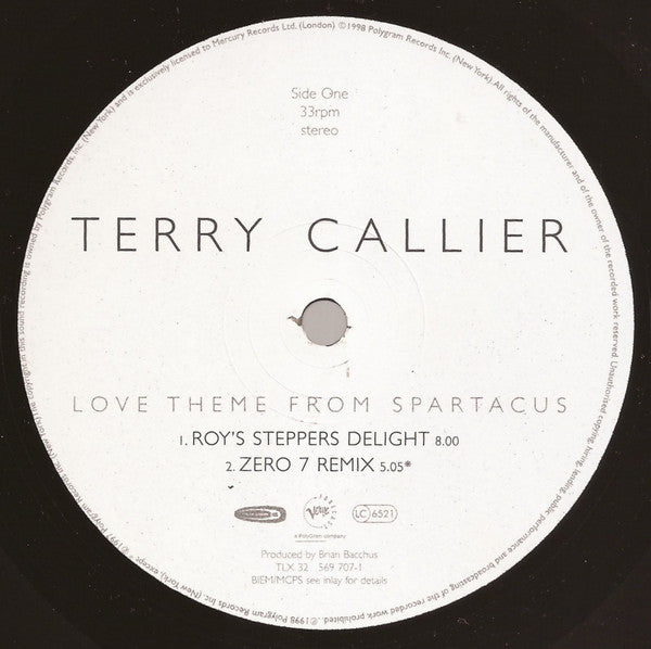 Terry Callier : Love Theme From Spartacus (12")