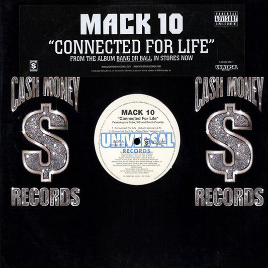 Mack 10 Featuring Ice Cube, WC And Butch Cassidy : Connected For Life (12", Promo)