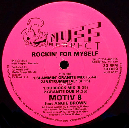 Motiv 8 Featuring Angie Brown : Rockin' For Myself (12")