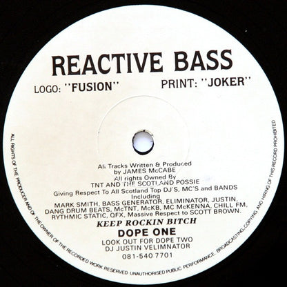 Reactive Bass : Fusion / Joker (12")