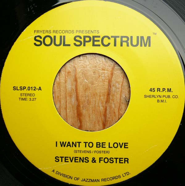 Stevens & Foster : I Want To Be Love / What Would I Have (If I Didn't Have You) (7")