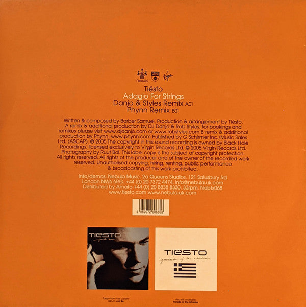 Tiësto* : Adagio For Strings (12")