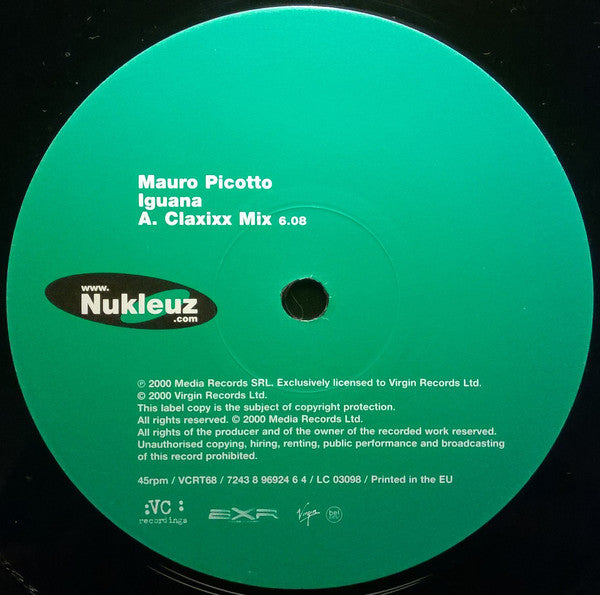 Mauro Picotto : Iguana (12")