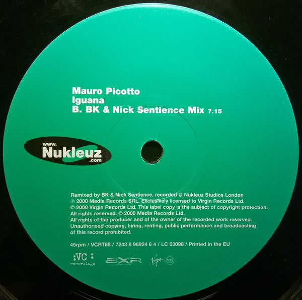 Mauro Picotto : Iguana (12")