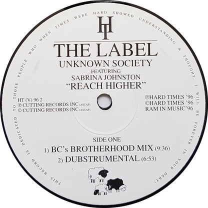 Unknown Society Featuring Sabrina Johnston : Reach Higher (12")