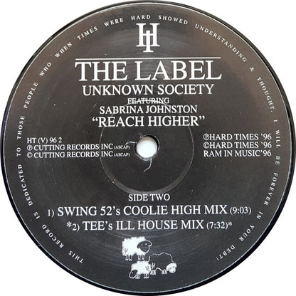 Unknown Society Featuring Sabrina Johnston : Reach Higher (12")